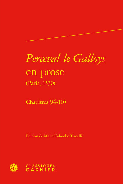 Perceval le Galloys en prose, Chapitres 94-110 (9782406110750-front-cover)