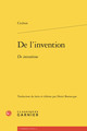 De l'invention, De inventione (9782406192497-front-cover)