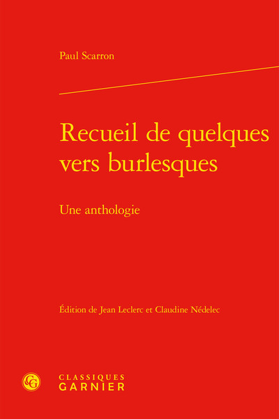 Recueil de quelques vers burlesques, Une anthologie (9782406108801-front-cover)