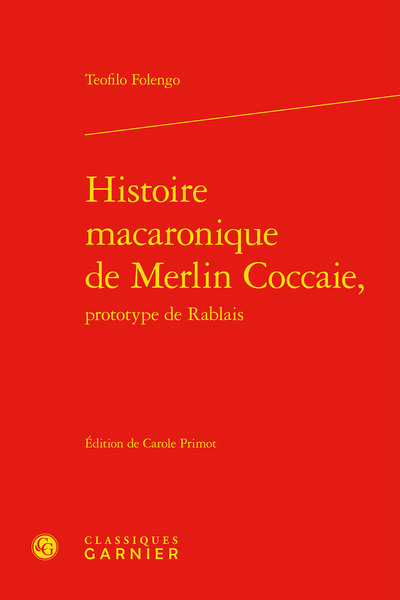 Histoire macaronique de Merlin Coccaie, (9782406109600-front-cover)
