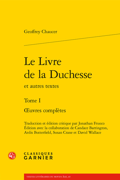 Le Livre de la Duchesse, oeuvres complètes (9782406119999-front-cover)