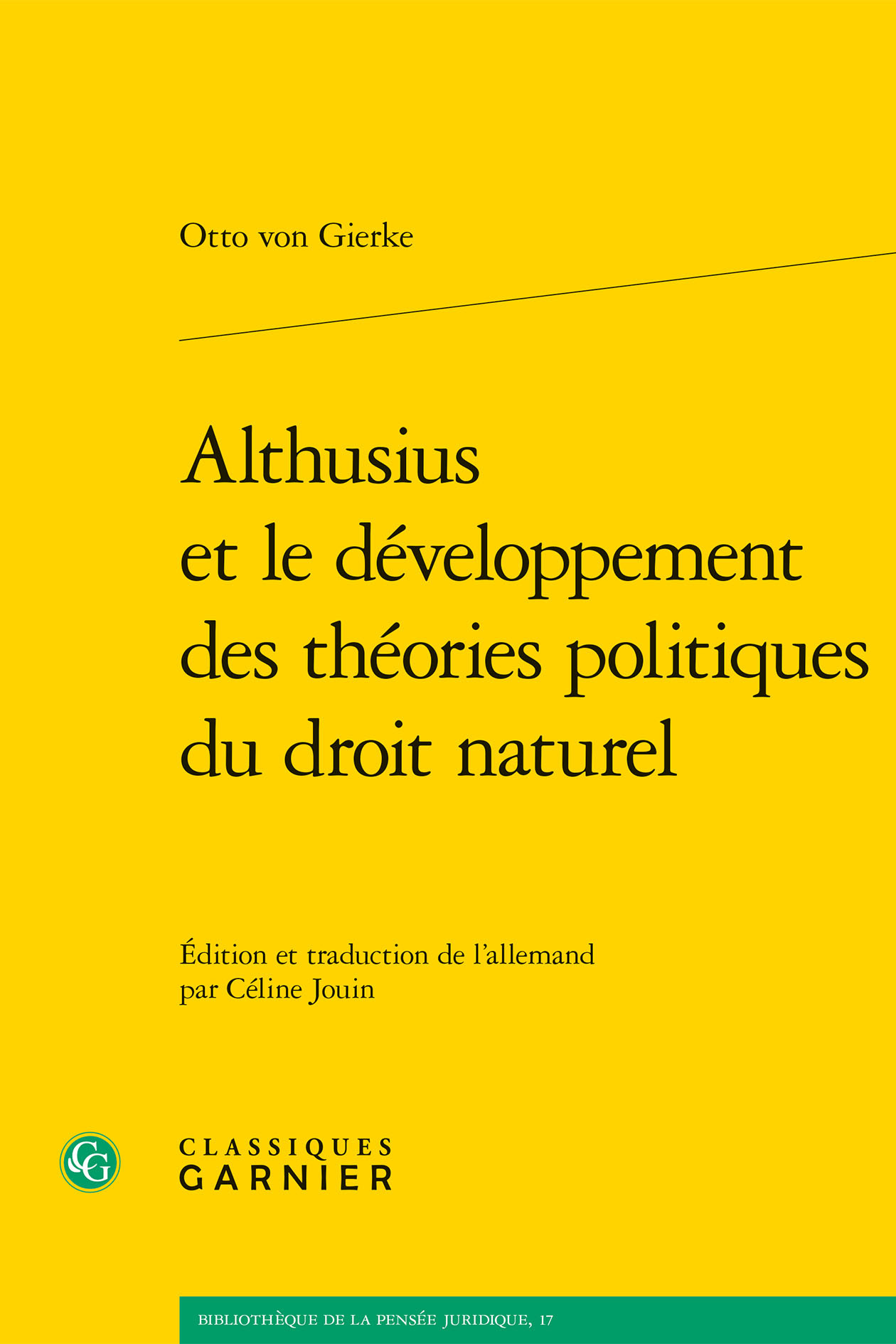 Althusius et le développement des théories politiques du droit naturel (9782406108351-front-cover)