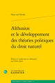 Althusius et le développement des théories politiques du droit naturel (9782406108351-front-cover)