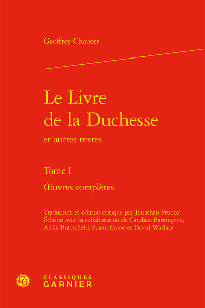 Le Livre de la Duchesse, oeuvres complètes (9782406120001-front-cover)