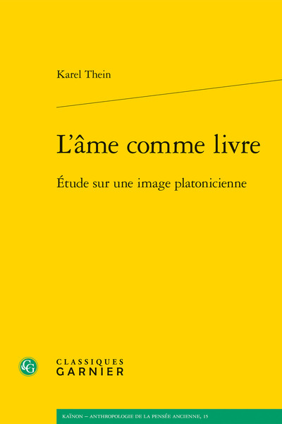 L'âme comme livre, Étude sur une image platonicienne (9782406101314-front-cover)