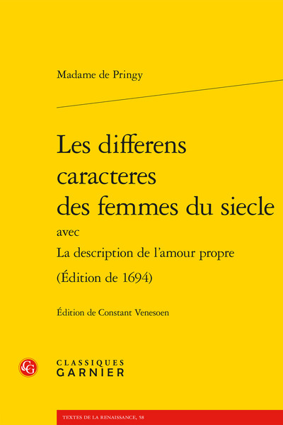 Les differens caracteres des femmes du siecle, (Édition de 1694) (9782406131557-front-cover)