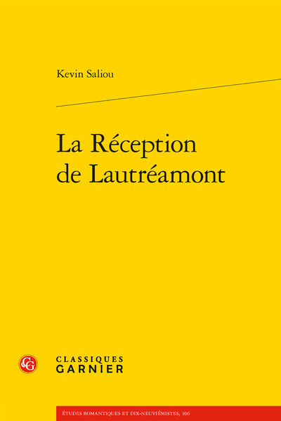 La Réception de Lautréamont (9782406105329-front-cover)