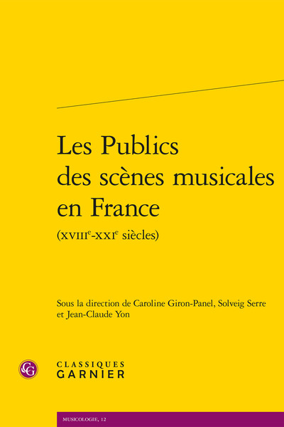 Les Publics des scènes musicales en France (9782406101109-front-cover)