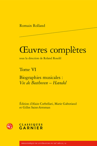oeuvres complètes, Biographies musicales : Vie de Beethoven - Haendel (9782406106630-front-cover)