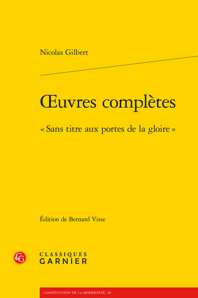 oeuvres complètes, « Sans titre aux portes de la gloire » (9782406145974-front-cover)