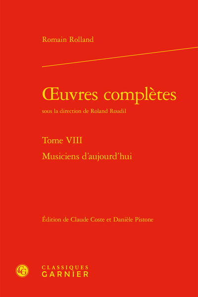oeuvres complètes, Musiciens d'aujourd'hui (9782406106814-front-cover)