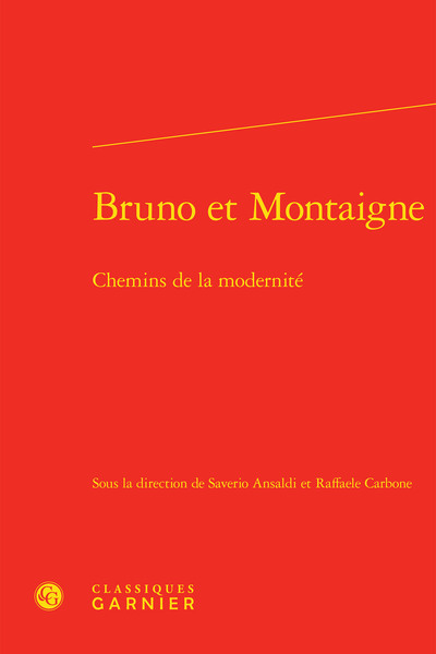 Bruno et Montaigne, Chemins de la modernité (9782406103639-front-cover)