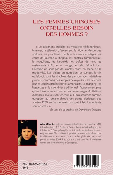 Les femmes chinoises ont-elles besoin des hommes ?, Roman (9782336292106-back-cover)