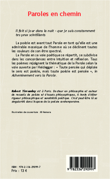 Paroles en chemin, Poèmes (9782336290997-back-cover)