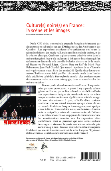 Africultures, Culture(s) noire(s) en France : la scène et les images (9782336298979-back-cover)