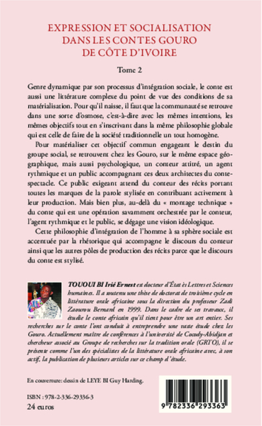 Expression et socialisation dans les contes gouro de Côte d'Ivoire Tome 2 (9782336293363-back-cover)