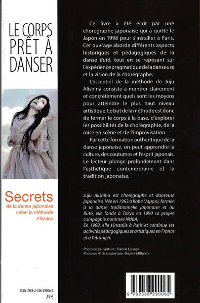 Le corps prêt à danser, Secrets de la danse japonaise selon la méthode Alishina (9782336290065-back-cover)