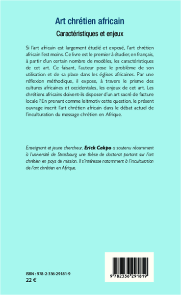 Art chrétien africain, Caractéristiques et enjeux (9782336291819-back-cover)