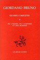 œuvres italiennes, Tome IV : De l'infini, de l'univers et des mondes. (9782251344461-front-cover)