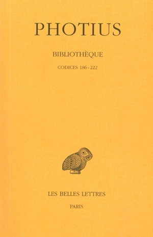 Bibliothèque. Tome III : Codices 186-222 (9782251322223-front-cover)