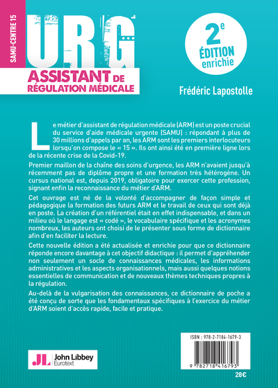 Urg' Assistant de Régulation Médicale (9782718416793-back-cover)