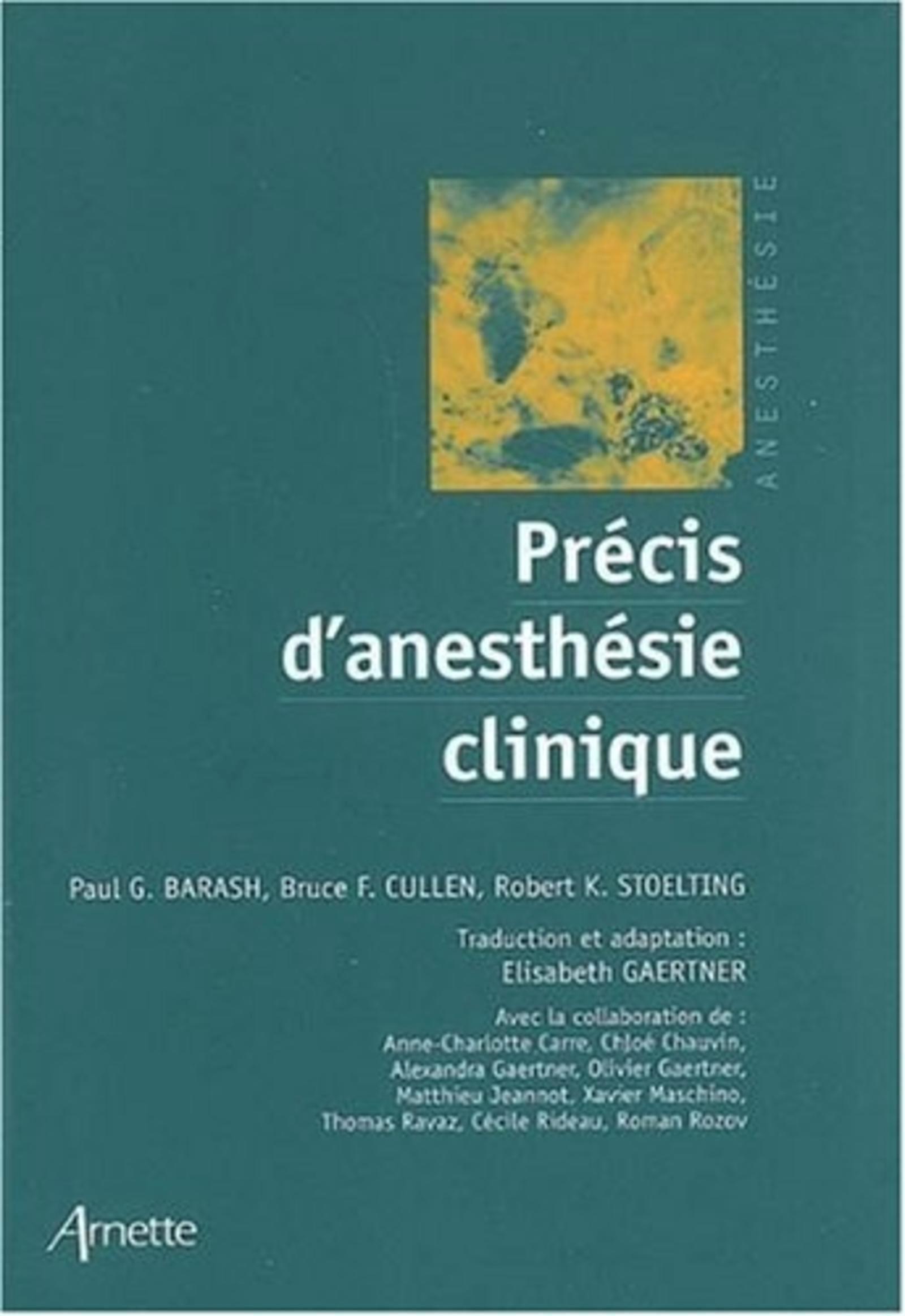 Précis d'anesthésie clinique (9782718411743-front-cover)