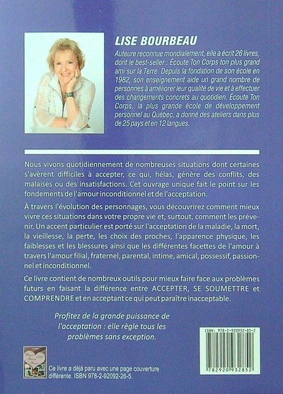 Amour - Amour - Amour - La puissance de l'acceptation (9782920932852-back-cover)