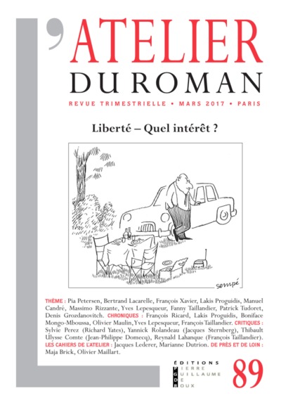 REVUE ATELIER DU ROMAN, LIBERTE - QUEL INTERET (9782363712066-front-cover)