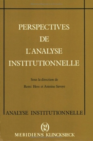 Perspectives de l'analyse institutionnelle (9782865632091-front-cover)