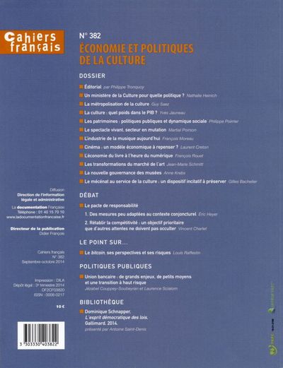 Economie et politique de la culture (3303330403822-back-cover)