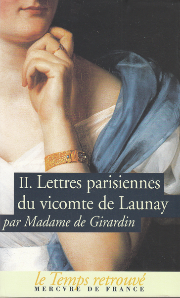 Lettres parisiennes du vicomte de Launay (9782715225251-front-cover)