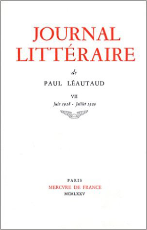 Journal littéraire, 1928-1929 (9782715205055-front-cover)