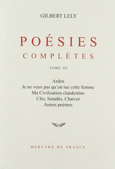 Poésies complètes (9782715221833-front-cover)