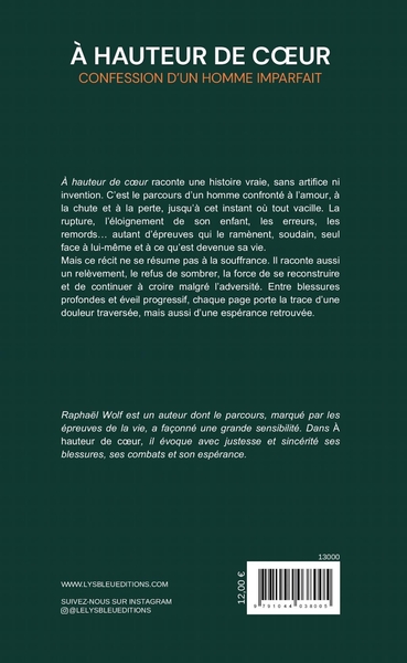 À hauteur de coeur, Confession d'un homme imparfait (9791044038005-back-cover)