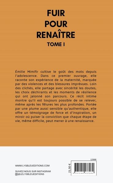 Fuir pour renaître, Tome I (9791044037282-back-cover)