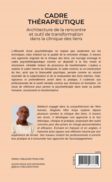 Cadre thérapeutique, Architecture de la rencontre et outil de transformation dans la clinique des liens (9791044037855-back-cover)