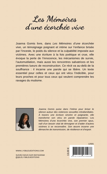 Les Mémoires d'une écorchée vive (9791044030986-back-cover)