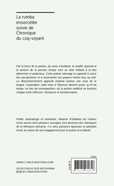 La rumba ensorcelée, suivie de Chronique du coq-voyant (9791044030658-back-cover)