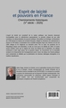 Esprit de laïcité et pouvoirs en France, Cheminements historiques (Ve siècle - 2025) (9791044029751-back-cover)