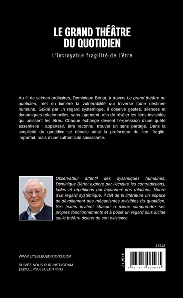 Le grand théâtre du quotidien, L'incroyable fragilité de l'être (9791044029935-back-cover)