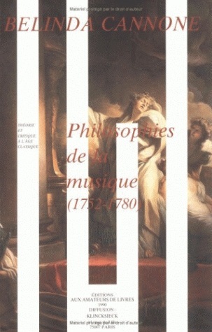 Philosophies de la musique, 1752-1789 (9782878410501-front-cover)