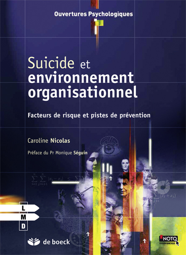Suicide et environnement organisationnel, Facteurs de risque et pistes de prévention (9782804190996-front-cover)