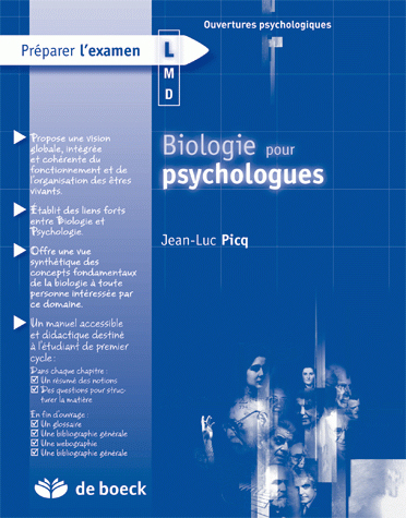 Biologie pour psychologues (9782804103965-front-cover)