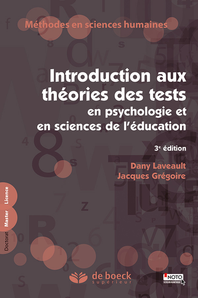 Introduction aux théories de tests en psychologie et en sciences de l'éducation (9782804170752-front-cover)