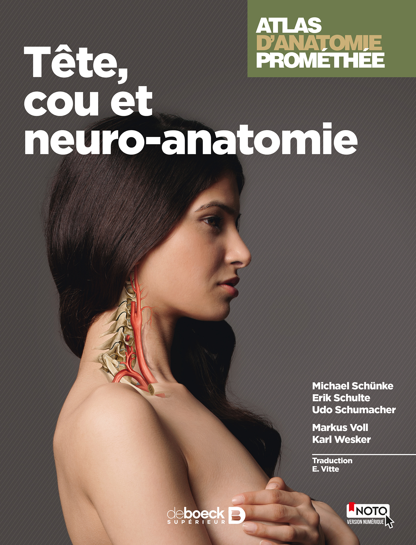 Atlas d'anatomie Prométhée, Tête, cou et neuroanatomie (9782804186159-front-cover)