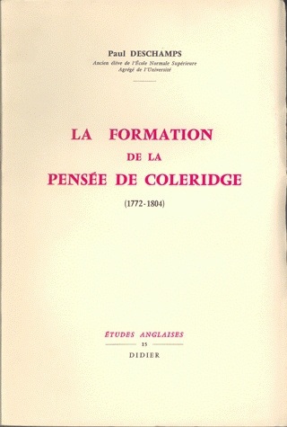 La Formation de la pensée de Coleridge (1772-1804) (9782864604242-front-cover)