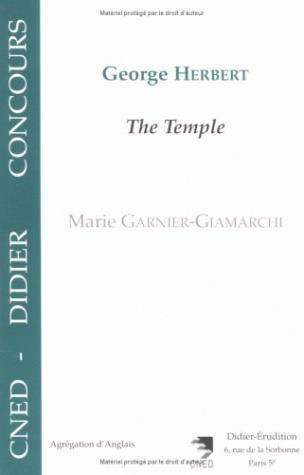 George Herbert, The Temple (9782864603146-front-cover)