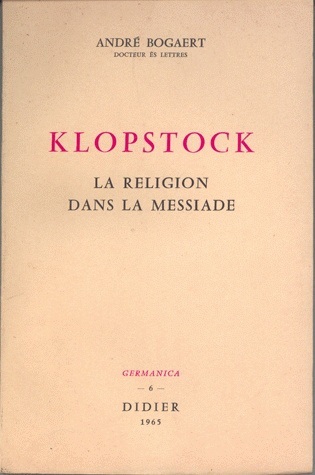 Klopstock, La religion dans La Messiade (9782864605218-front-cover)