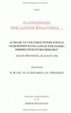 S' Approprier une langue étrangère... (9782864601159-front-cover)