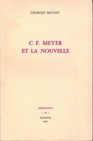 C. F. Meyer et la nouvelle (9782864605256-front-cover)